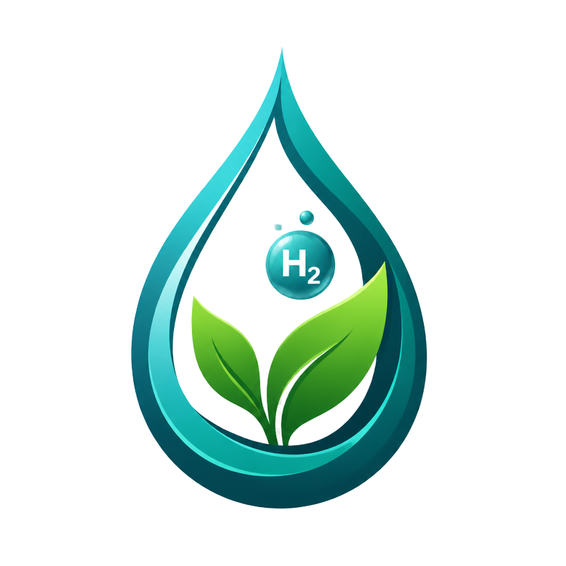 Hydrogen-rich water — H₂ droplet and leaf symbol